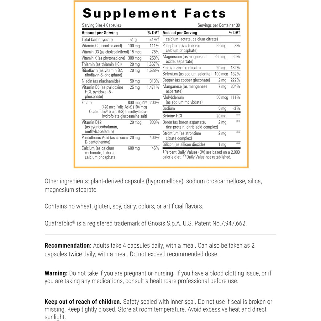 Integrative Therapeutics Osteoprime Forte - Calcium Supplement for Bone Health Support* - Nutritional Supplement for Musculoskeletal Support* - Dairy-Free & Gluten-Free - 120 Capsules (30 Servings)