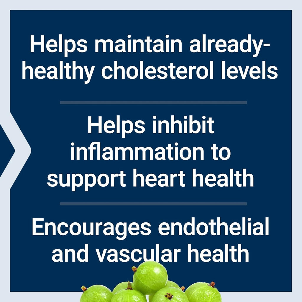 Life Extension Advanced Lipid Control, Amla Extract, Indian Gooseberry, Heart Health, Endothelial Health, Vegetarian, Gluten-Free, 60 Capsules