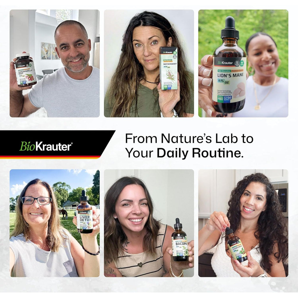 BIO KRAUTER® Spearmint Capsules for Skin Support - Vegan & Pure Spearmint Supplement 1000 Mg - Used for Women’S Wellness & Digestive Support - No Fillers, Non-Gmo - 50 Days of Supply, 100 Capsules