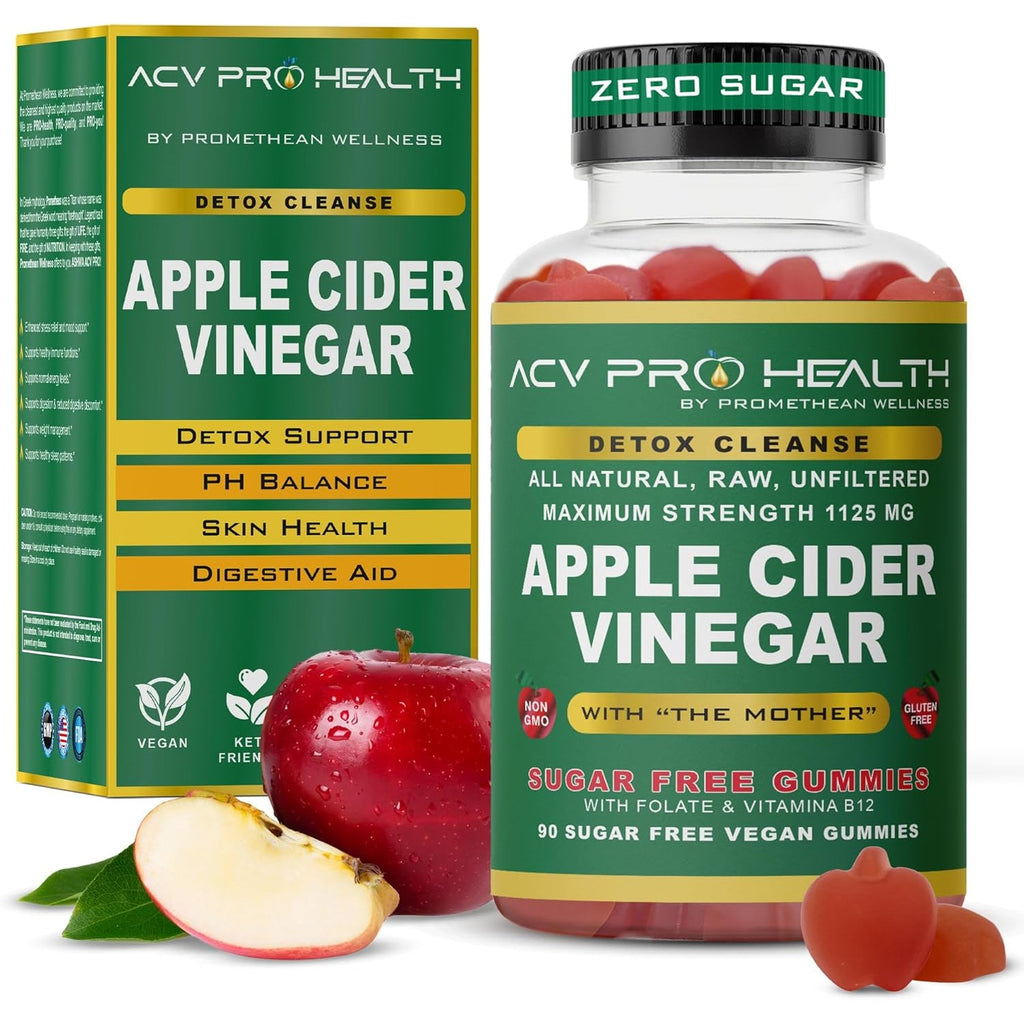 ACV with Sugar Makes No Sense! Apple Cider Vinegar Gummies Sugar Free Low Carb Advanced Keto Acv Gummies Keto Gummy Detox Cleanse (90 Count)
