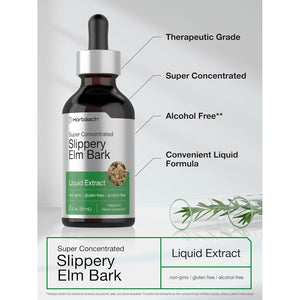 Horbäach Slippery Elm Liquid Drops | 2 Fl Oz | Bark Extract Tincture | Vegetarian | Alcohol Free | Non-Gmo, Gluten Free Supplement