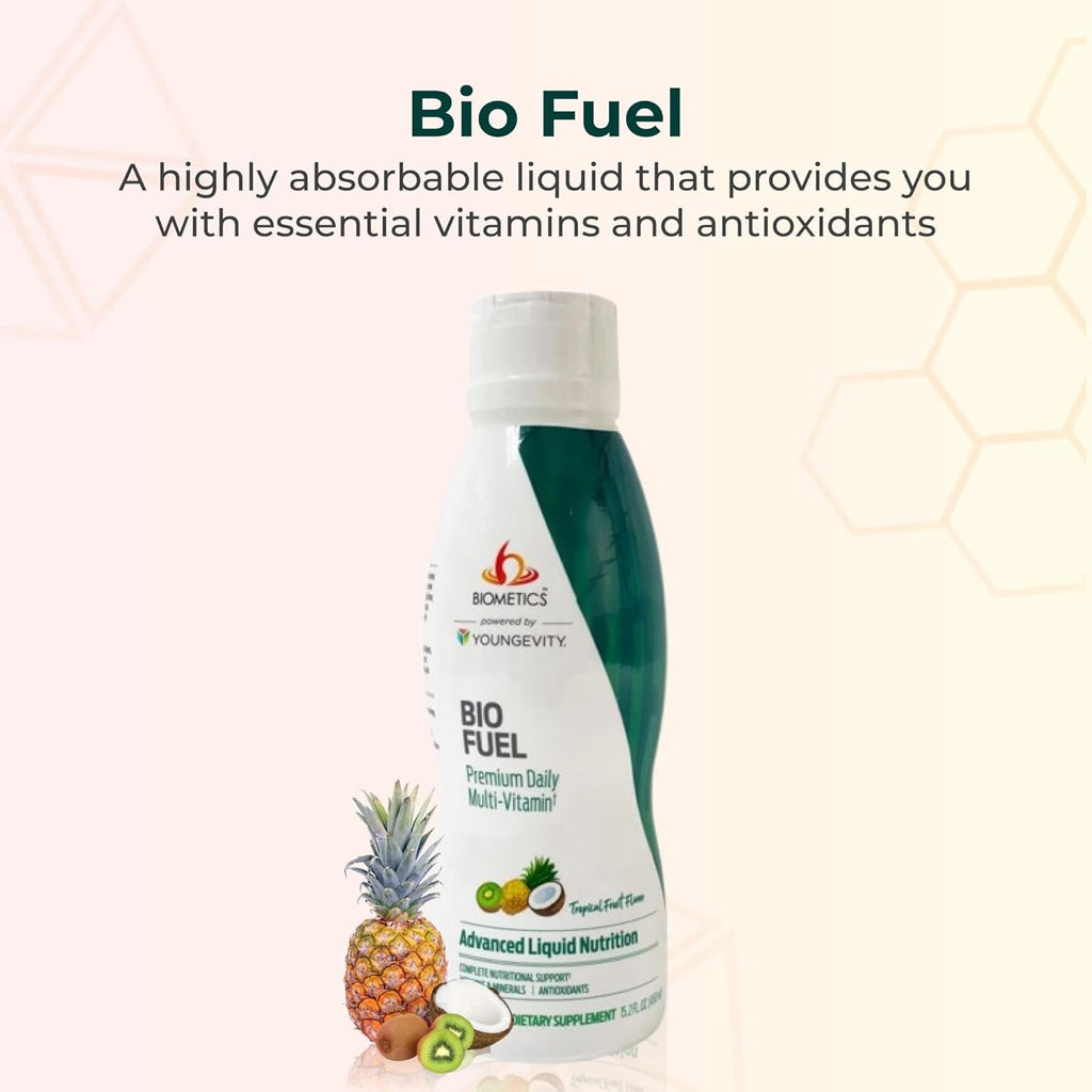 Youngevity Bio Fuel - Biometics Liquid Premium Multivitamin Supplement - Complete Daily Nutrition with Antioxidants, Vitamins, Minerals, and Energy Support (30 Servings)