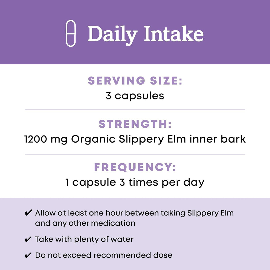 Oregon'S Wild Harvest Slippery Elm Organic Capsules, 90 Count