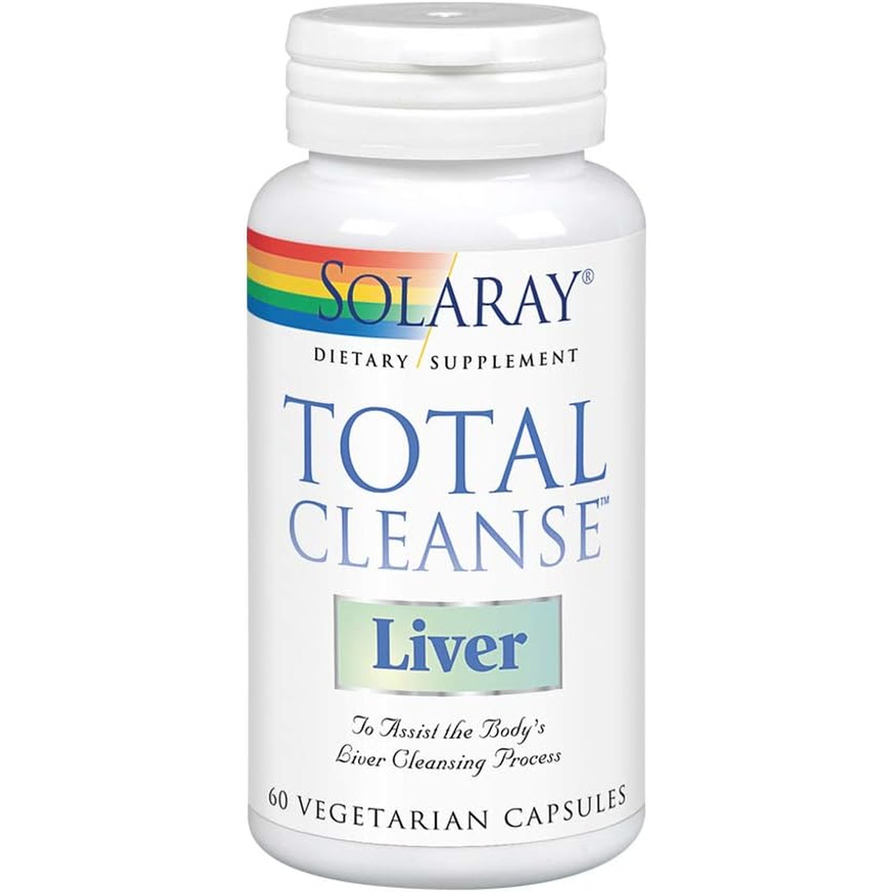 SOLARAY Total Cleanse Liver Supplement - Milk Thistle Formula for Men & Women, Dandelion Root Extract for Healthy & Natural Cleansing Support, 635 Mg - 60 Count Veg Capsules