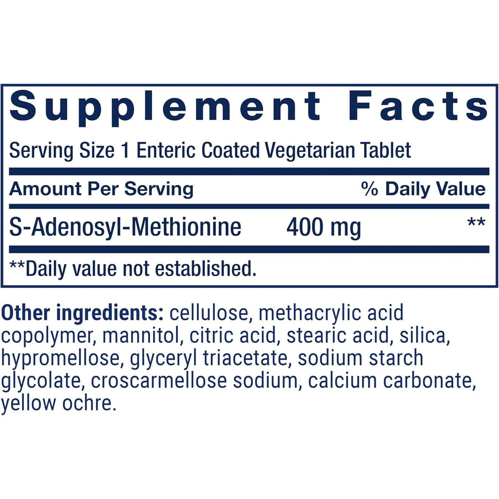 Life Extension Same, Mood, Joint & Liver Support, Gluten-Free, Non-Gmo, Vegetarian, 30 Tablets