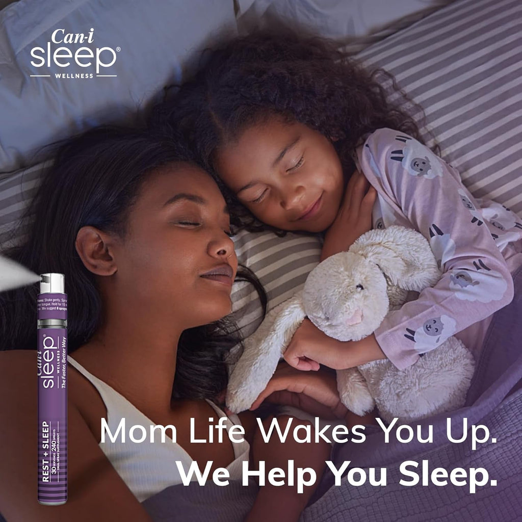 Can-I Sleep Spray for Adults – Fast-Acting Melatonin Spray with GABA & 5-HTP – Sleep Supplement to Fall Asleep Faster & Stay Asleep Longer – No Grogginess, Lack of Sleep Aid – 30 Servings 240 Sprays