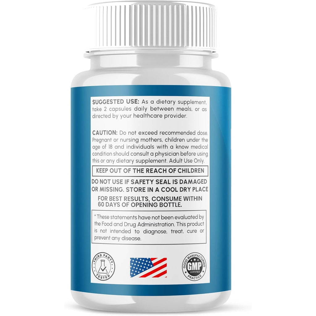 Nerve Ease Capsules, Nerveease Pills with All Natural Ingredients, Advanced Overall Health and Wellness Vitamin Supplement Formula for Maximum Strength Multivitamins Support (60 Capsules)