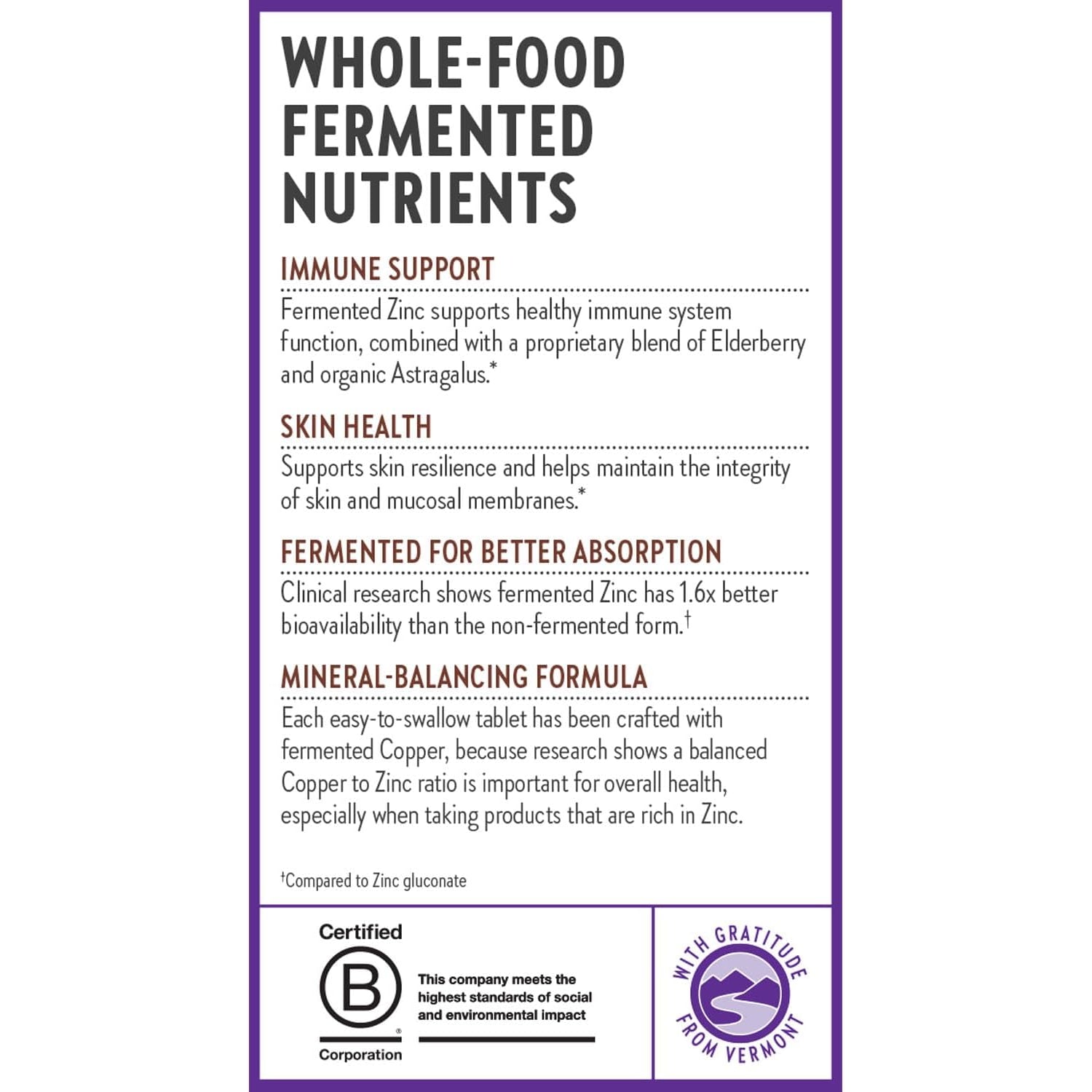 New Chapter Zinc Supplement, Fermented Zinc Complex, ONE Daily for Immune Support + Skin Health, Mineral-Balancing Formula Rich in Copper, Easy to Swallow & Digest, 60 Count (2 Month Supply)