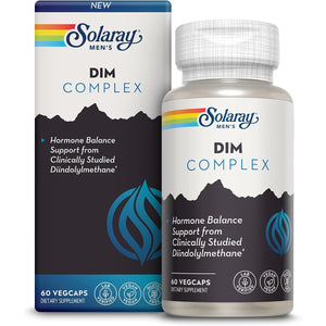 SOLARAY DIM Supplement for Men - Clinically Studied DIM 200Mg Supports Hormone Balance - plus Zinc and Quercetin - Vegan, Gluten Free, 60 Day Money-Back Guarantee - 30 Servings, 60 Vegcaps
