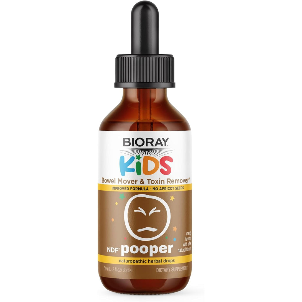 BIORAY Kids NDF Pooper, Mango - 2 Fl Oz - Bowel Mover - Non-Gmo, Vegan, Gluten Free - 30 Servings