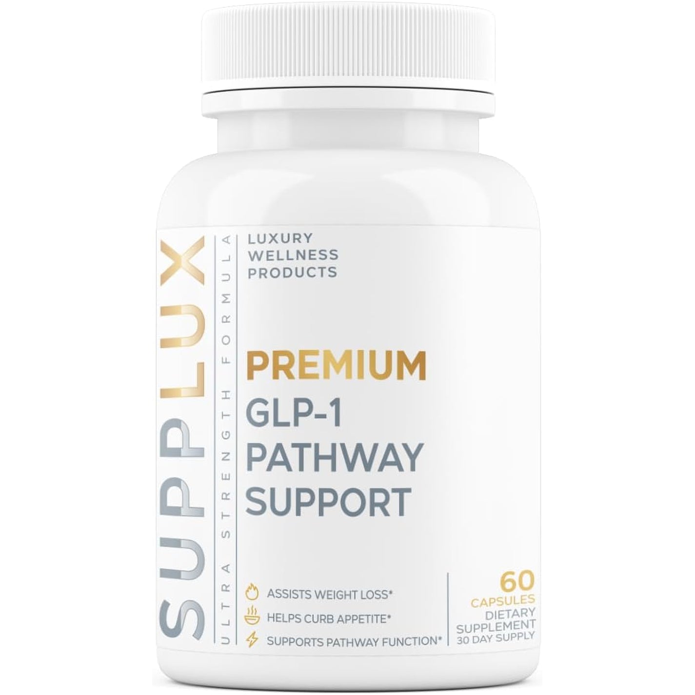 PREMIUM GLP-1 Weight Loss Support - Assists Metabolic Pathways Linked to GLP-1 Signaling - Promotes Weight Loss for Women & Men, Helps Appetite Control & Promotes Energy - 3Rd Party Tested - 60 Pills