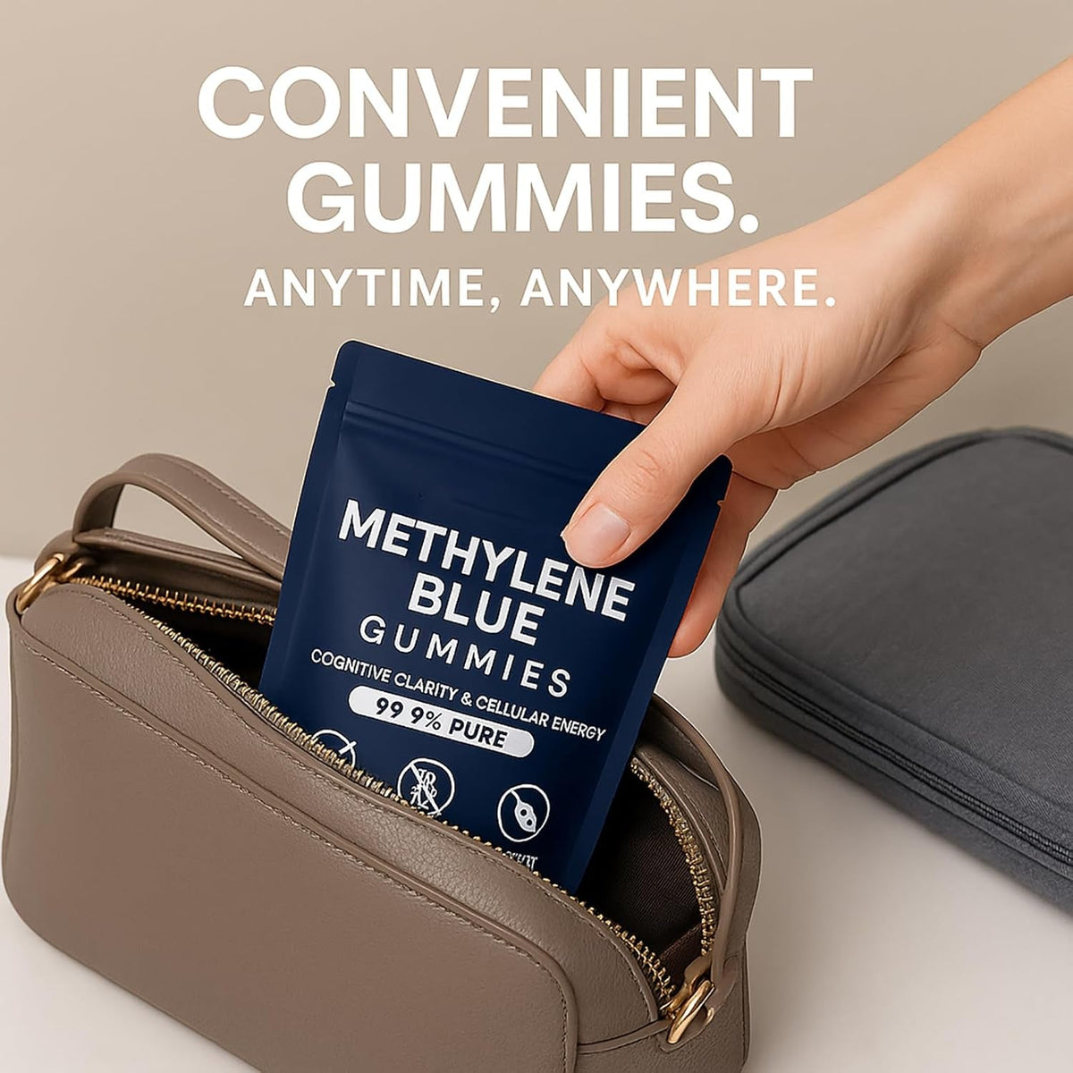 Methylene Blue Gummies - 99.9% Pure, 5Mg per Gummy, Supports Sustained Energy, Mental Clarity, Reduces Brain Fog & Improves Focus, Mood Enhancement - 30 Gummies (2)