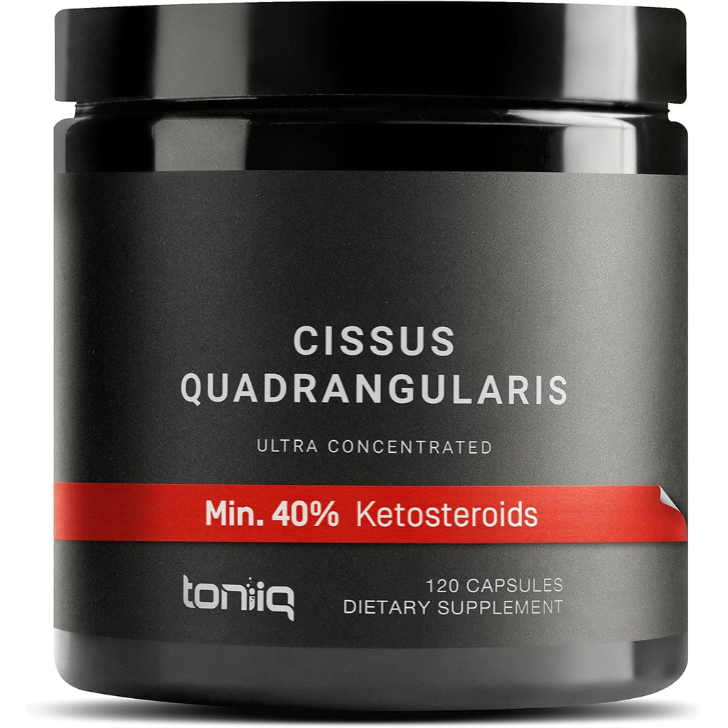Toniiq Cissus Quadrangularis Capsules - Min. 40% Ketosteroids - Ultra High Strength Tendon and Joint Support Supplement - 1200Mg Concentrated Cissus Extract - Wild Harvested in India - 120 Caps