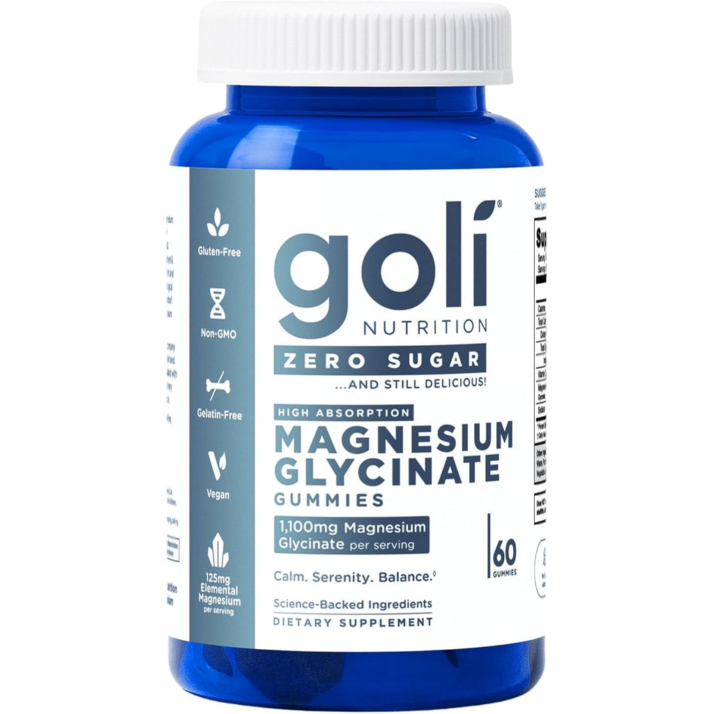 Goli Zero Sugar Magnesium Gummies - 125Mg Magnesium Citrate with Vitamin D - No Artificial Sweeteners, No Sugar Alcohols - Vegan, Keto-Friendly, Gluten-Free