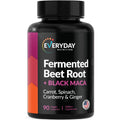 Organic Fermented Beet Root & Black Maca Capsules with Carrot, Spinach, Cranberry & Ginger | Superfood for Energy, Stamina & Wellness | 90 Veggie Capsules | Made in USA