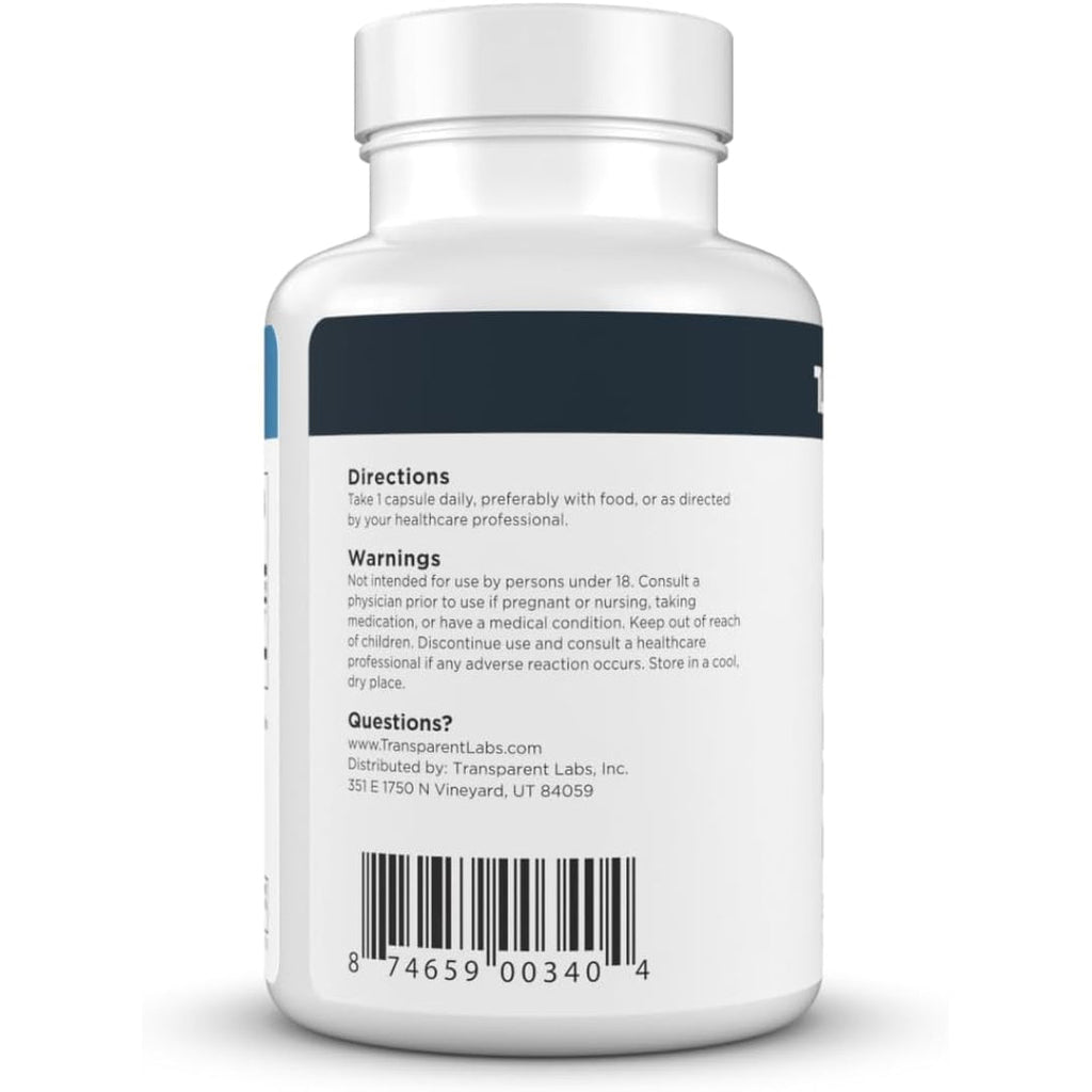 Transparent Labs NMN Supplement for NAD+ Levels - NAD Supplement with 600 Mg Nicotinamide Mononucleotide to Support Healthy Aging, Cellular Energy Production, & Metabolic Balance - 30 Count