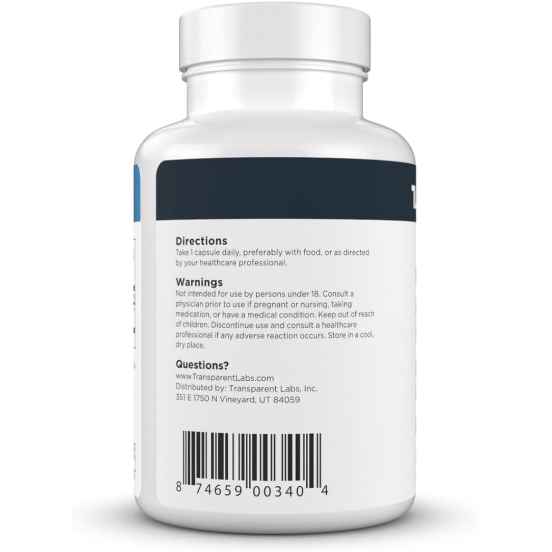 Transparent Labs NMN Supplement for NAD+ Levels - NAD Supplement with 600 Mg Nicotinamide Mononucleotide to Support Healthy Aging, Cellular Energy Production, & Metabolic Balance - 30 Count
