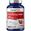 Nusapure Red Marine Algae Capsules, 250 Mg, 200 Veg Capsules (Soy Free, Non-Gmo)