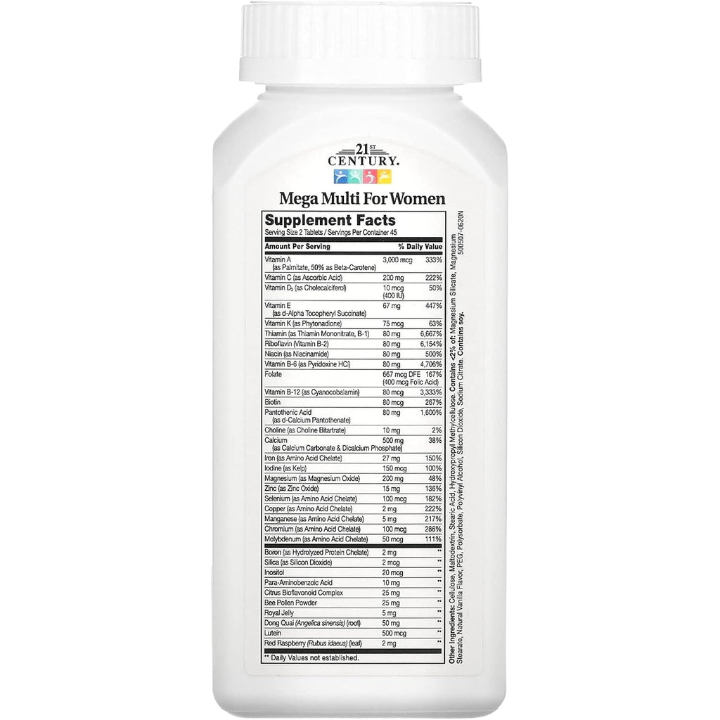 21St Century Mega Multi for Women Tablets, 90-Count (22659)