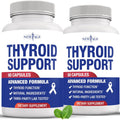 NEW AGE Thyroid Support Supplement for Women & Men with Iodine, B12, Zinc, Selenium, Ashwagandha, Bladderwrack, Turmeric, Schisandra - Non-Gmo - 120 Count