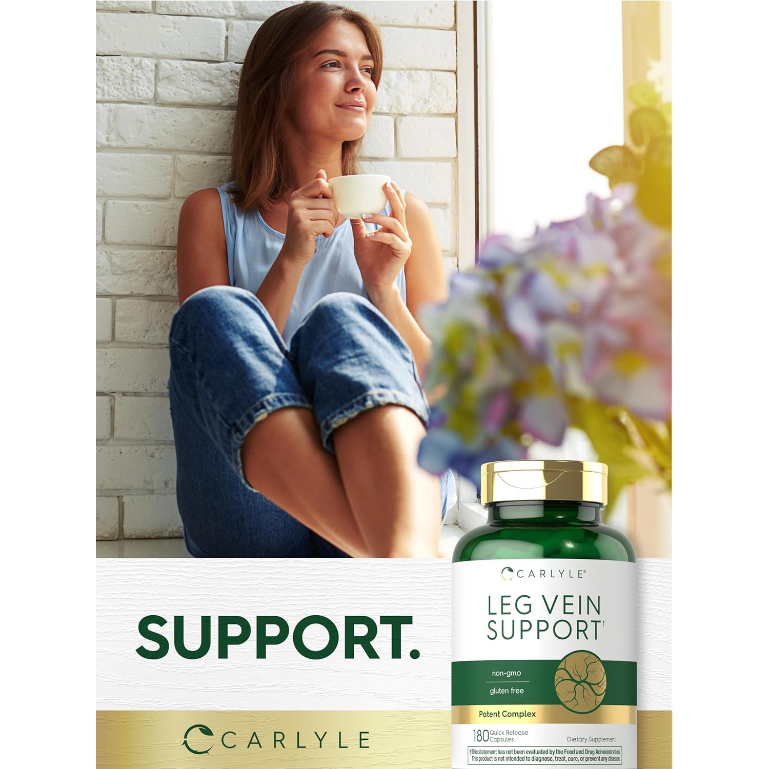 Carlyle Leg Vein Supplement | 180 Capsules | Supports Healthy Vein Function | Non-Gmo, Gluten Free