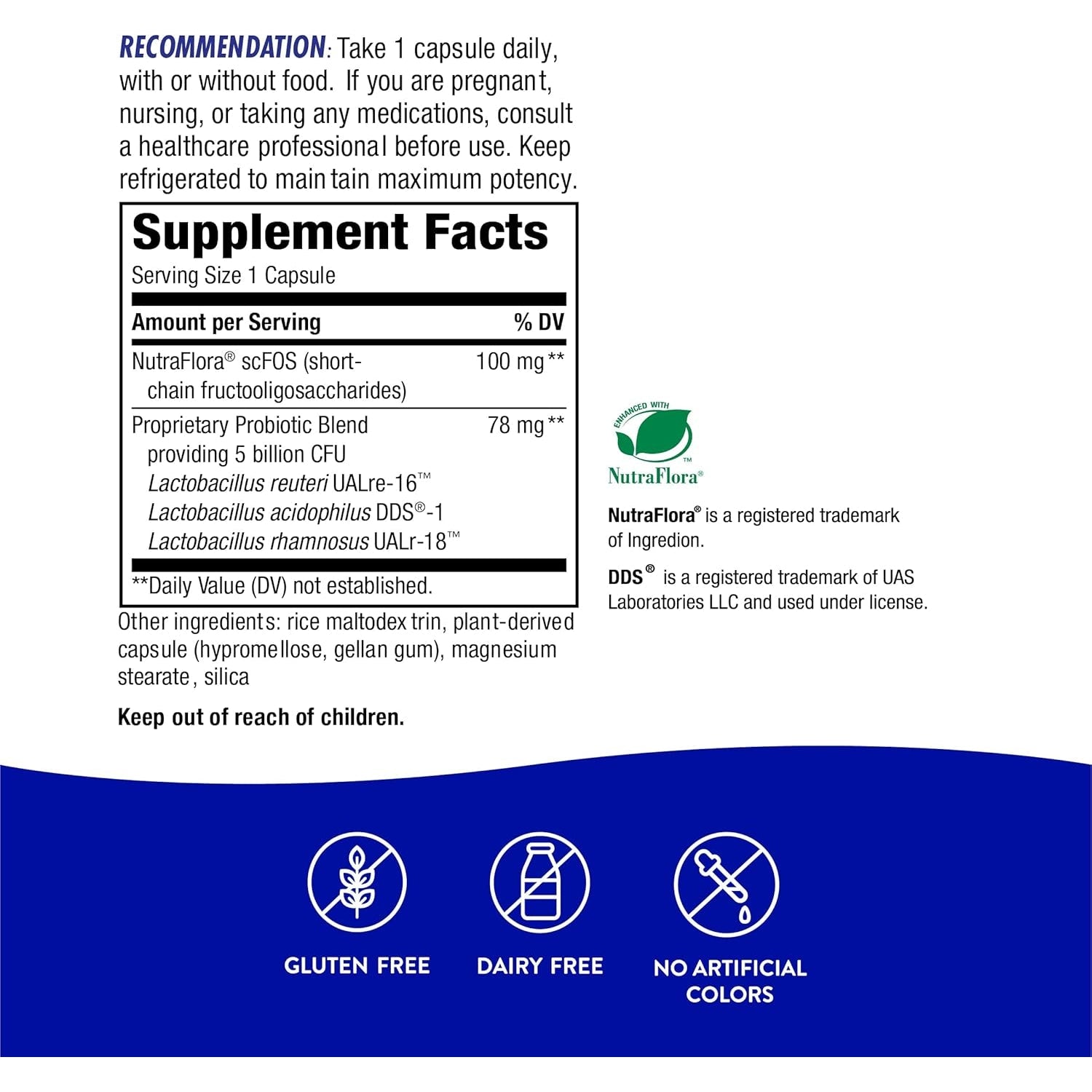 Nature'S Way Primadophilus Reuteri Probiotics, 5 Billion CFU, 90 Capsules