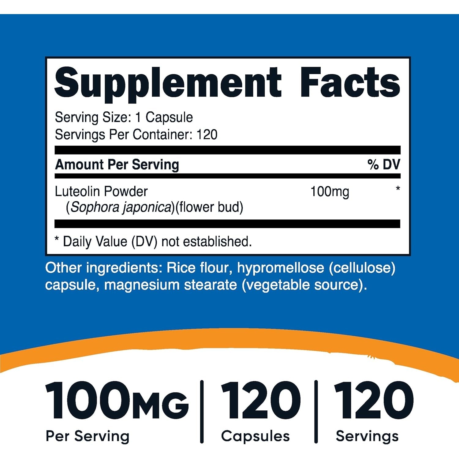 Nutricost Luteolin 100Mg 120 Capsules - Vegetarian Friendly, Non-Gmo, Gluten Free
