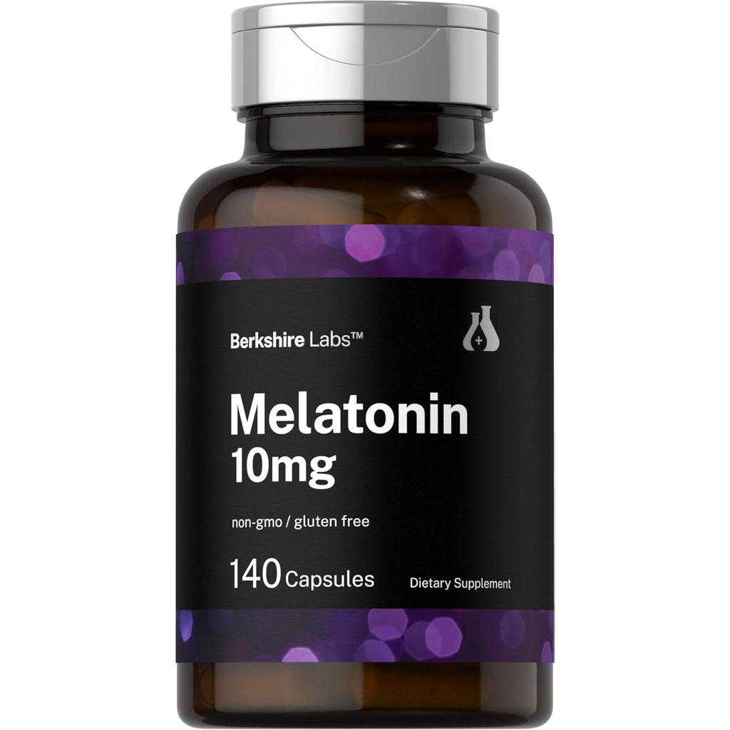 Horbäach Berkshire Labs Melatonin 10Mg | 140 Quick Release Capsules | Extra Strength Formula | Non-Gmo, Gluten Free Supplement