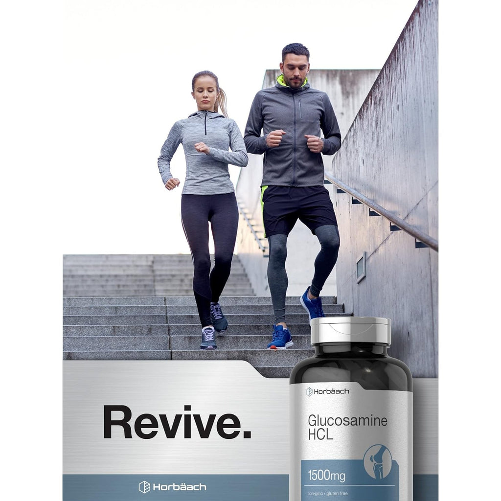 Horbäach Glucosamine HCL | 1500Mg | 120 Caplets | Non-Gmo and Gluten Free Supplement