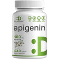 Apigenin, 100Mg per Serving, 240 Capsules – Raw Plant Extract from Chamomile Flower – Active Bioflavonoids & Antioxidants – Sleep & Relaxation Supplement – Non-Gmo