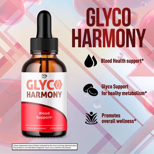 Glyco Harmony Drops, Official Glyco Harmony Liquid Supplement with All Natural Ingredients, Glycoharmony Blood Support Max Strength Health & Wellness Vitamin Supplement (2 Bottle Bundle, 60 Servings)