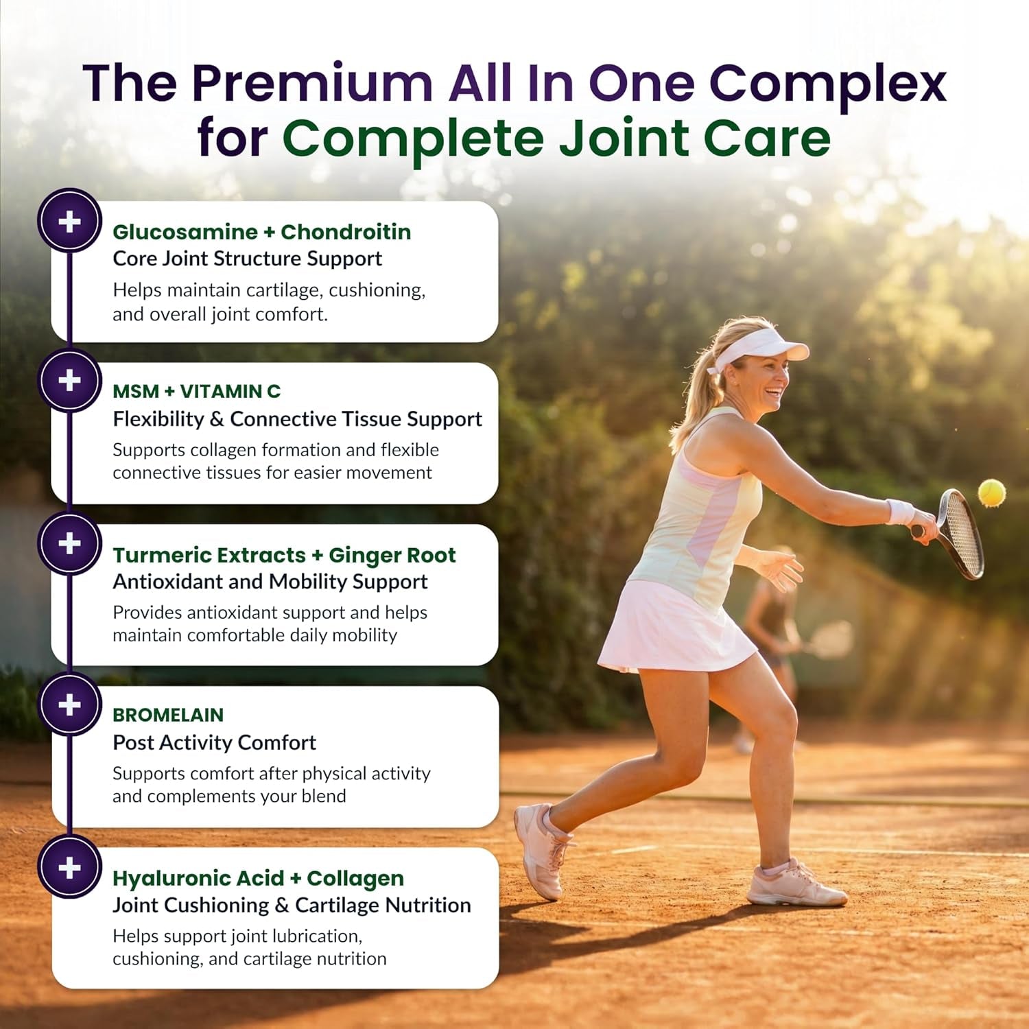 Forestleaf Glucosamine Chondroitin MSM Joint Supplement Complex - 1200Mg - 120 Caps