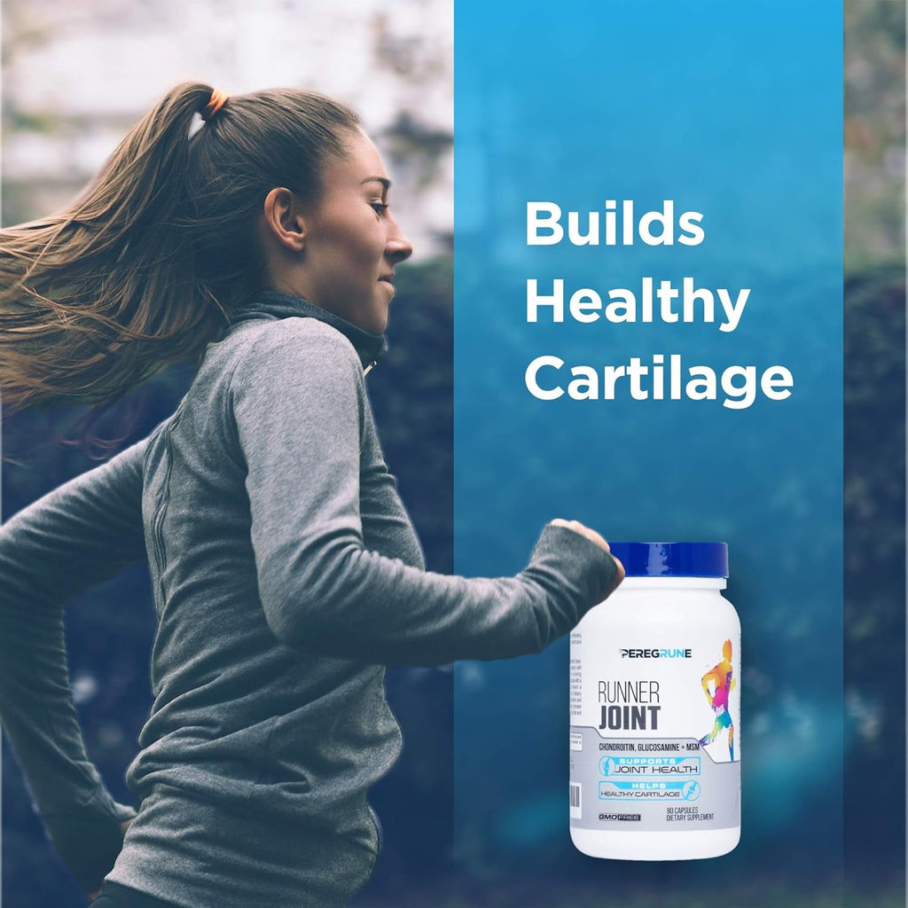 Runner Joint Support Supplement | Supports Healthy Joints, Cartilage & Mobility | Glucosamine Chondroitin MSM | GMP Certified Joint Support for Athletes – 90 Capsules