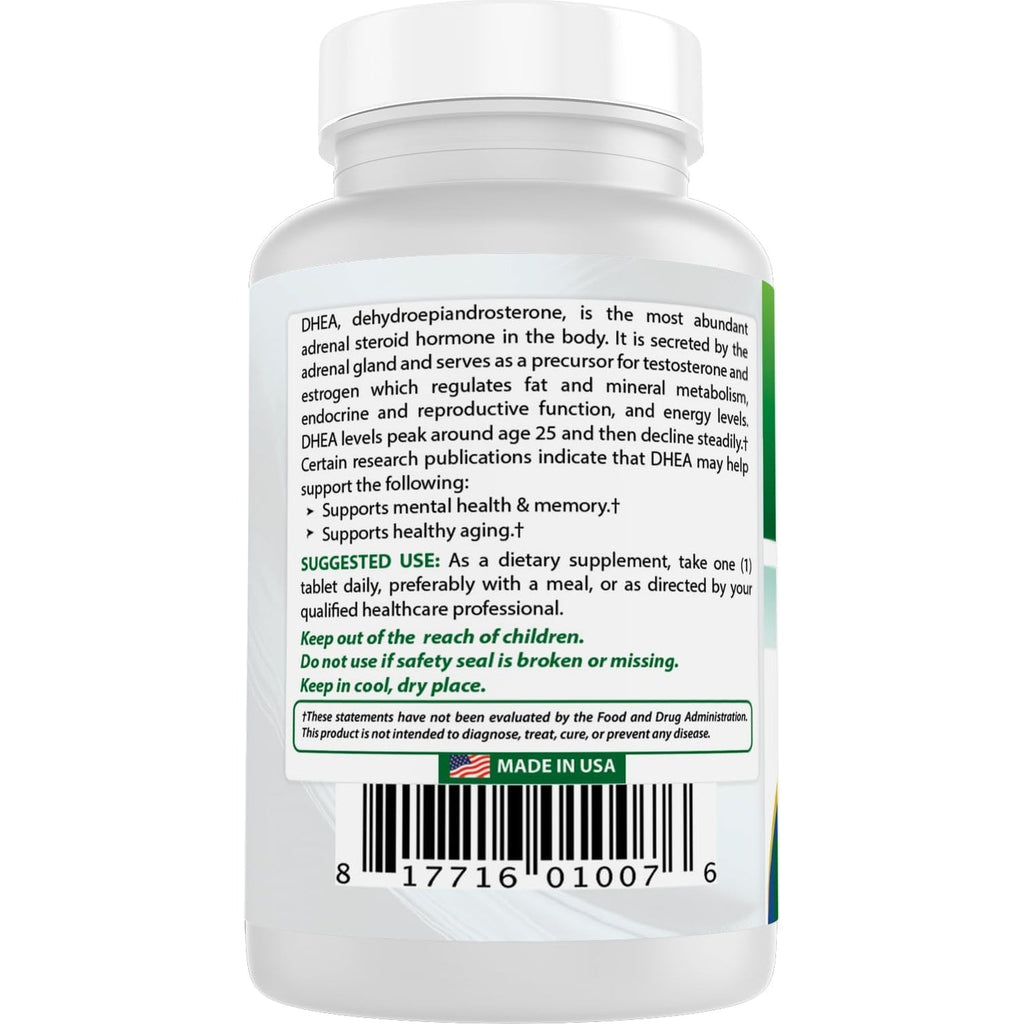 Best Naturals Dhea 25Mg Supplement 240 Tablets - Supports Balanced Hormone Levels for Men & Women - Promotes Healthy Aging - USA Manufactured