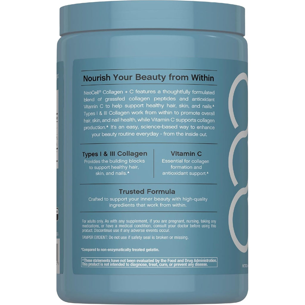 Neocell Collagen Peptides Pills | 400 Caplets | Grass Fed | with Vitamin C | Superior Absorption Formula | for Women and Men