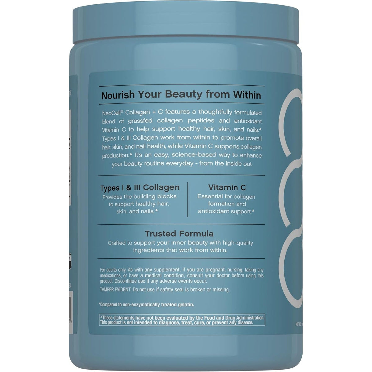 Neocell Collagen Peptides Pills | 400 Caplets | Grass Fed | with Vitamin C | Superior Absorption Formula | for Women and Men