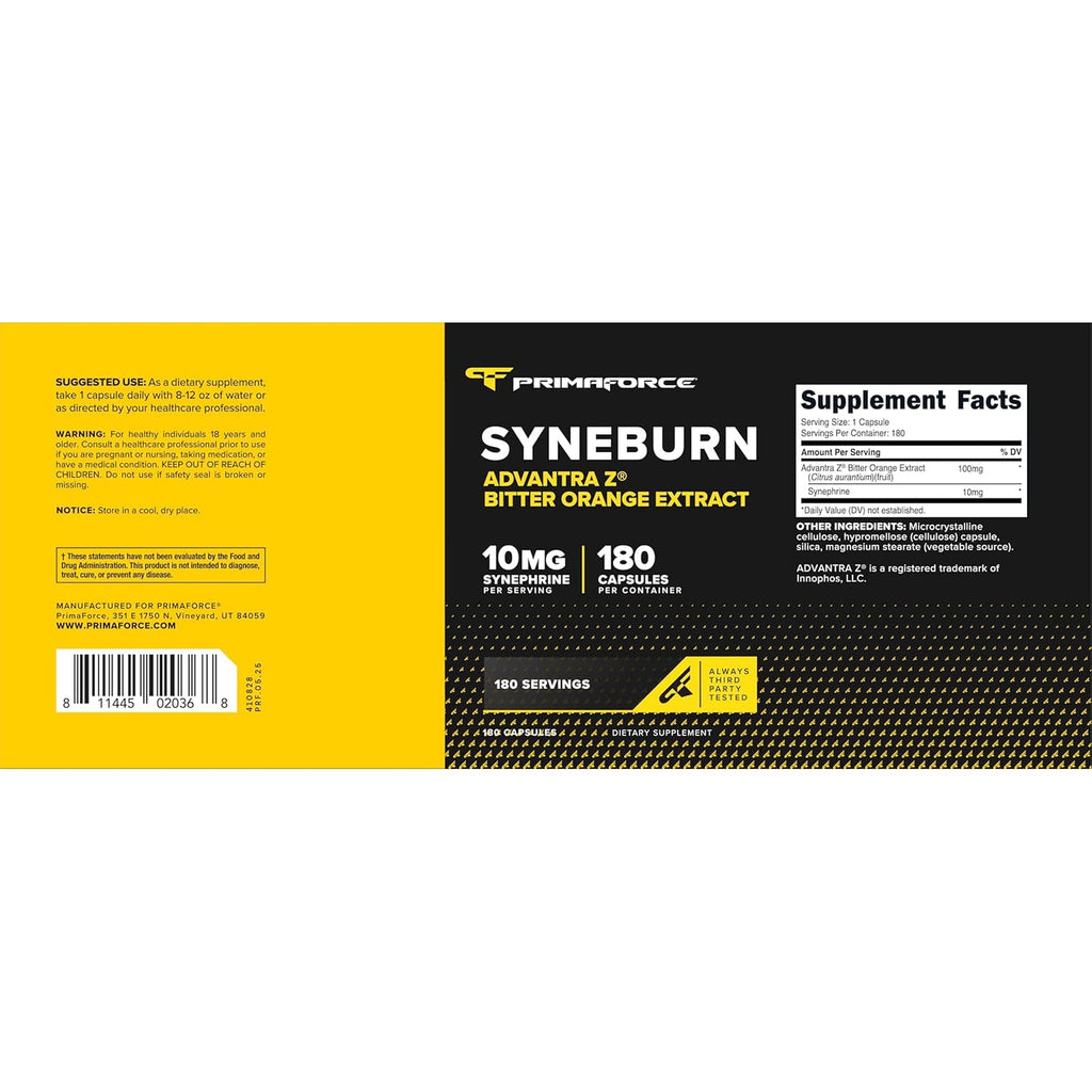 Primaforce Syneburn Supplement, 180 Capsules – Synephrine from ADVANTRA Z