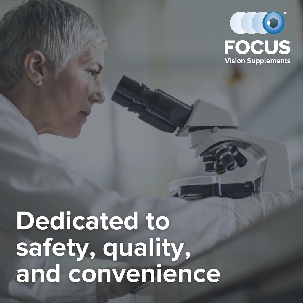 Focus Select AREDS2 Based Eye Vitamin-Mineral Supplement - Upplement for Eyes (180 Ct. 90 Day Supply) - Low Zinc Formula - Eye Vision Supplement and Vitamin
