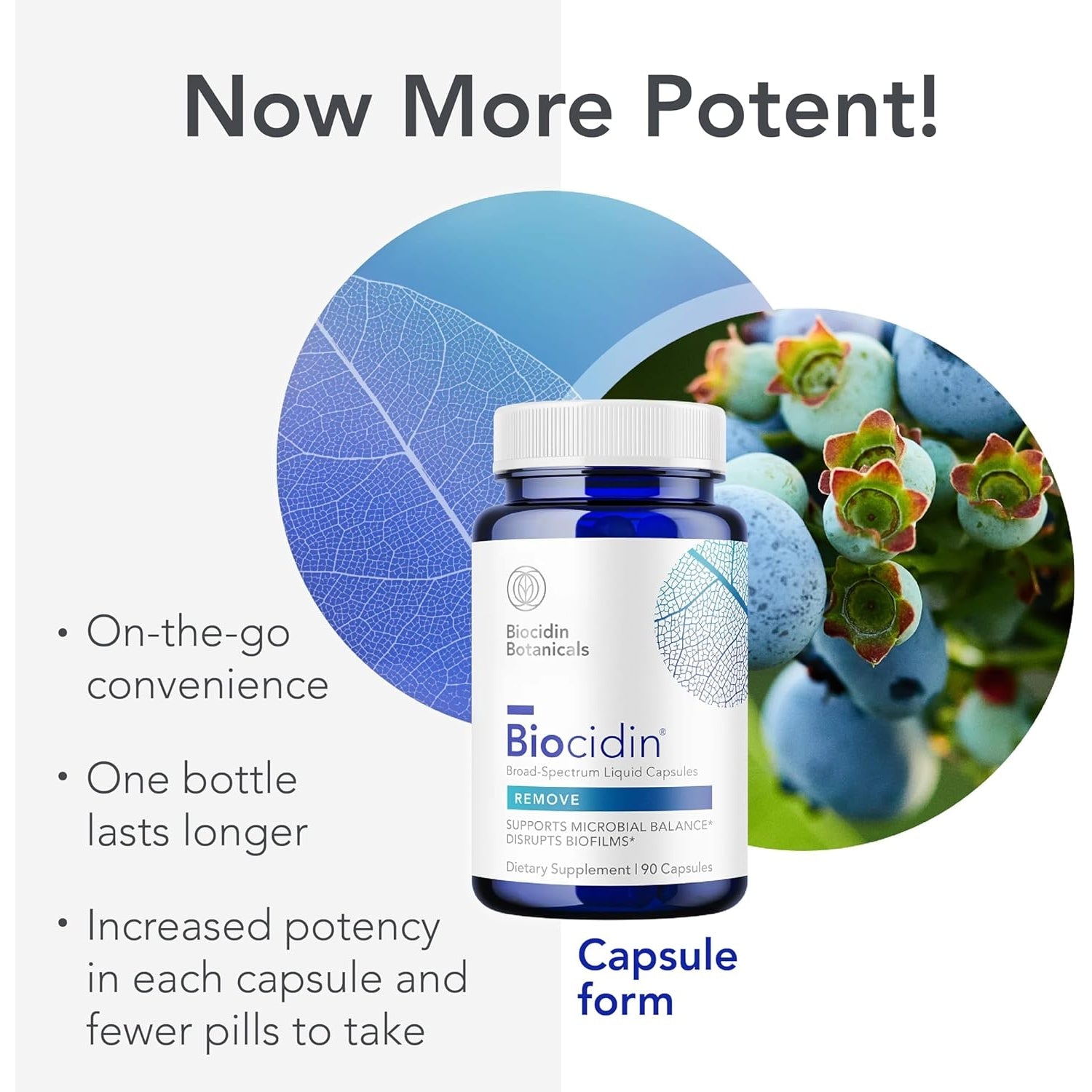 Biocidin Capsules - Biofilm Disruptor - Supports Gut Detox Cleanse, Healthy Microbial Balance, Immune Function & Gut Health - Professional-Grade Herbal Supplement with 18 Botanicals (90 Capsules)