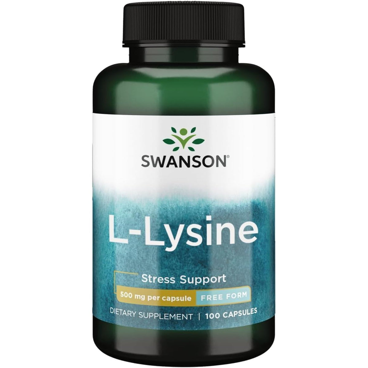 Swanson L-Lysine Amino Acid Supplement for Stress-Prone Adults Seeking Nervous System and Immune Support - 500 Mg Free Form (100 Capsules)