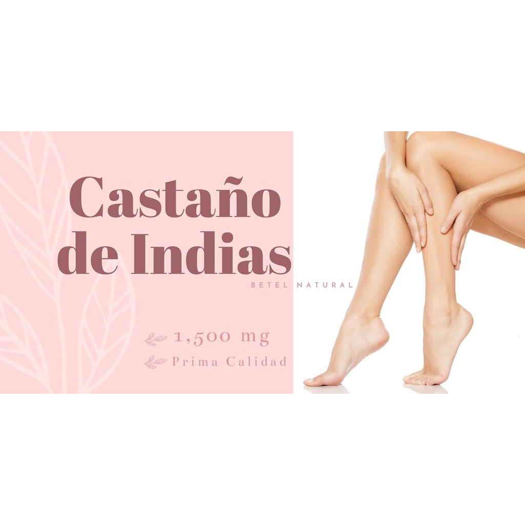 Betel Natural Premium Castano De Indias Para La Circulacion 1500 Mg - Horse Chestnut 90 Caps