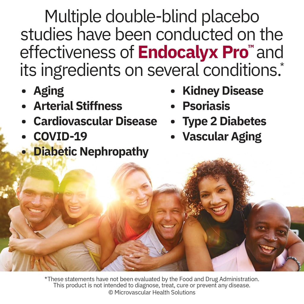 Endocalyx Pro Supplement – Endothelial Glycocalyx Support 120 Capsules - Vascular & Microcirculation Health – Clinically-Studied – Patented – Supports Nitric Oxide Functions