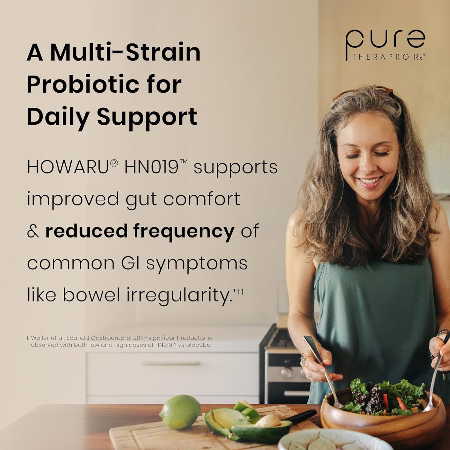 Pure Therapro Rx Power Probiotic Daily - 30 Acid-Resistant Capsules | 4 Proven Strains - 30 Billion Cfu/Capsule | Patented Activ-Vial Desiccant Bottle to Ensure Freshness | NO Refrigeration Required