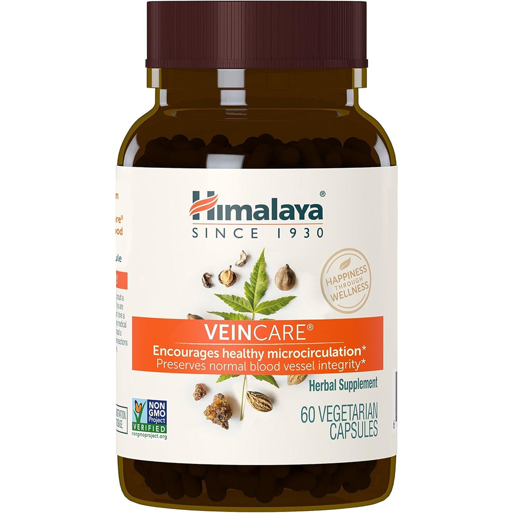 Himalaya Veincare - Herbal Vein Support Supplements for Circulation and Rectal Comfort - Vegan, Non-Gmo, Gluten Free, 300 Mg, 60 Capsules