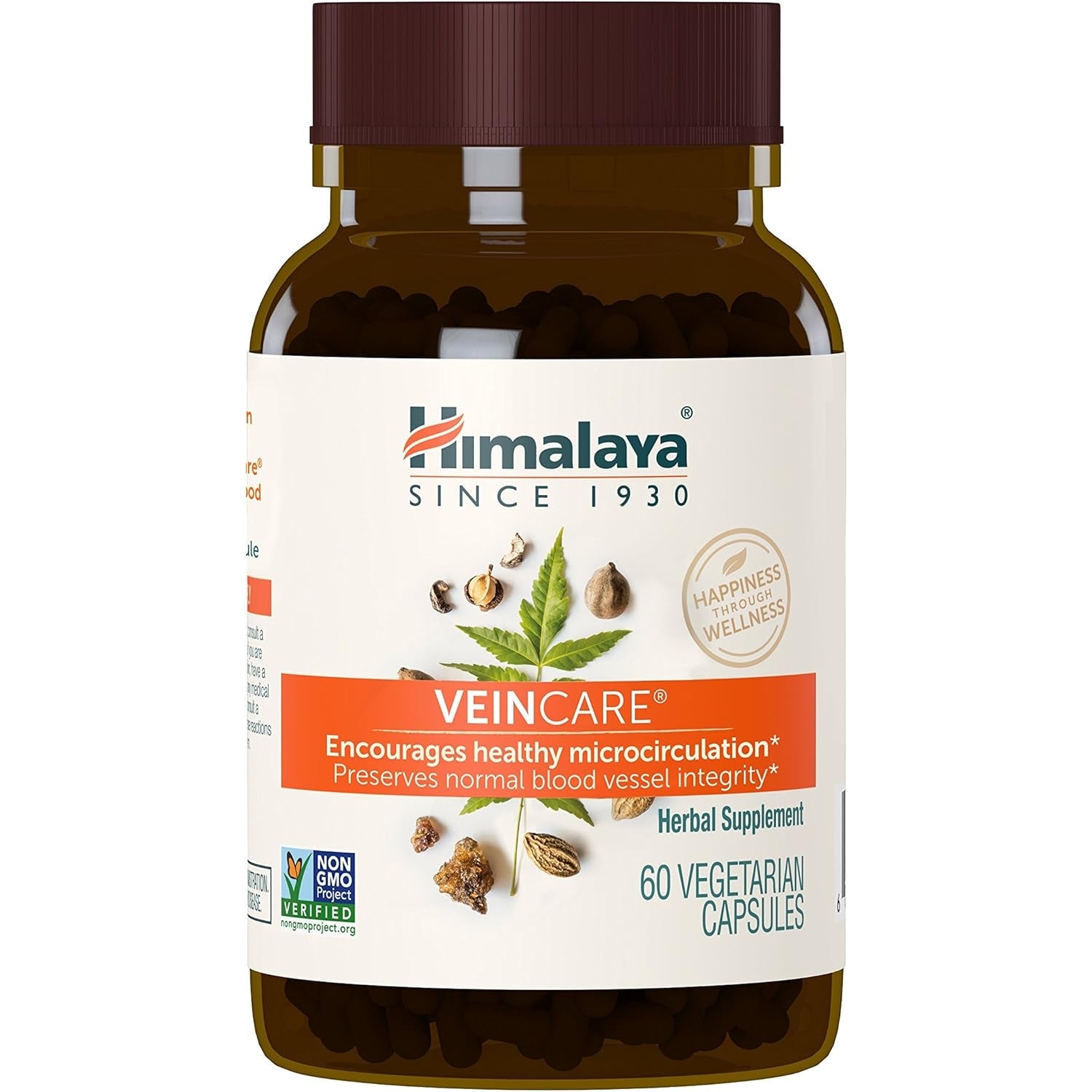 Himalaya Veincare - Herbal Vein Support Supplements for Circulation and Rectal Comfort - Vegan, Non-Gmo, Gluten Free, 300 Mg, 60 Capsules