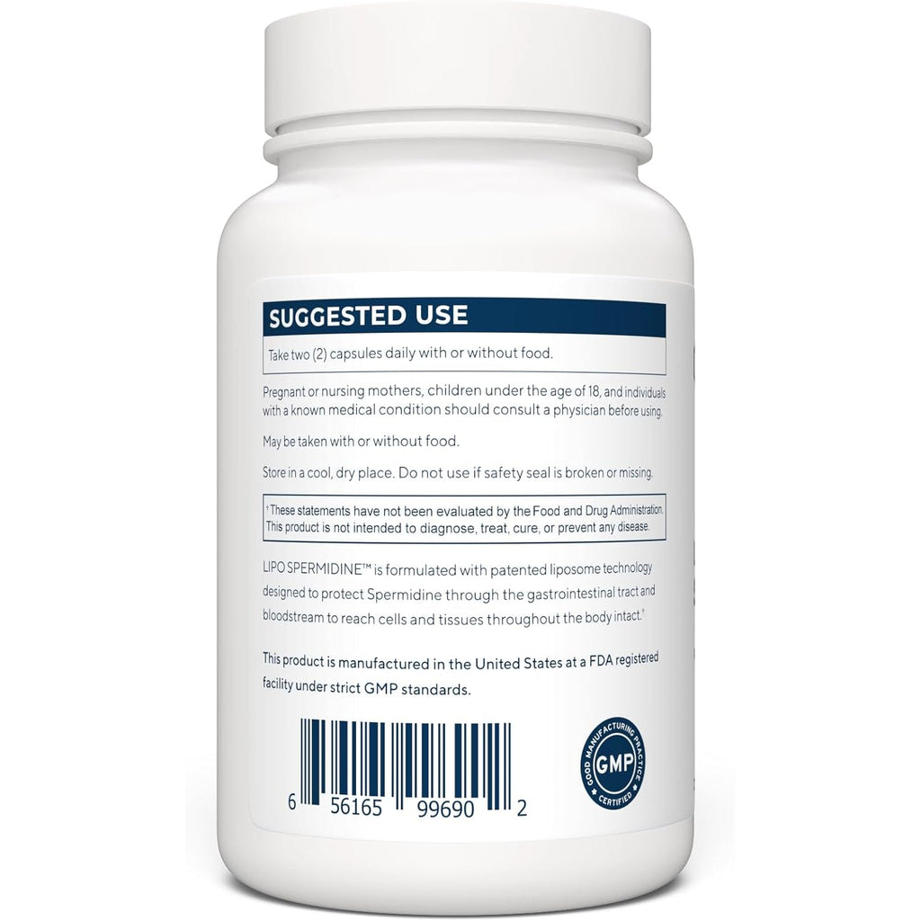 Renue by Science Spermidine Supplements | Liposomal Spermidine Supplements for Women and Men | 90 Capsules - 8Mg Spermidine per Serving | Non-Gmo & Allergen Free | Made in the USA Third-Party Tested