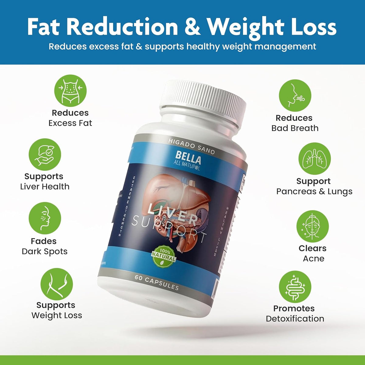 Bella All Natural Liver Support Capsules
