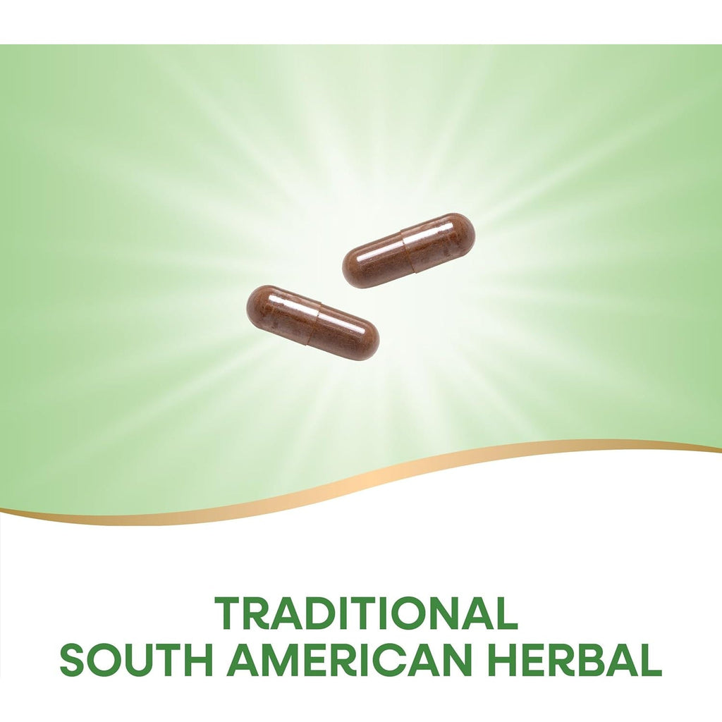Nature'S Way PAU D'Arco Inner Bark, Traditional South American Herb, 2,180 Mg per 4-Capsule Serving, Non-Gmo Project Verified, 180 Capsules (Packaging May Vary)