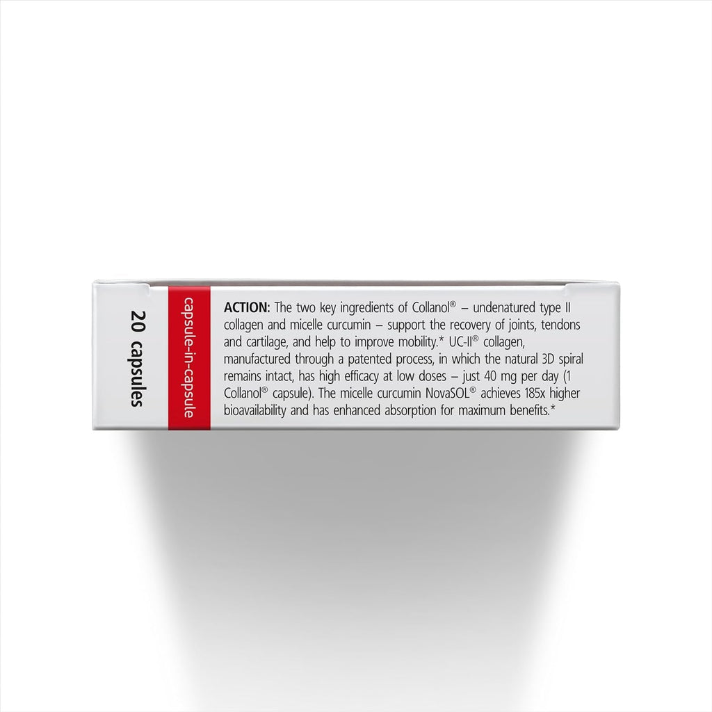 Collanol - Innovation in the Care of Healthy Joints – Liquid Formula in a Double Capsule. 3D Collagen + Micelle Extract of Turmeric Roots 1 Capsule/Day. Laboratory Tested