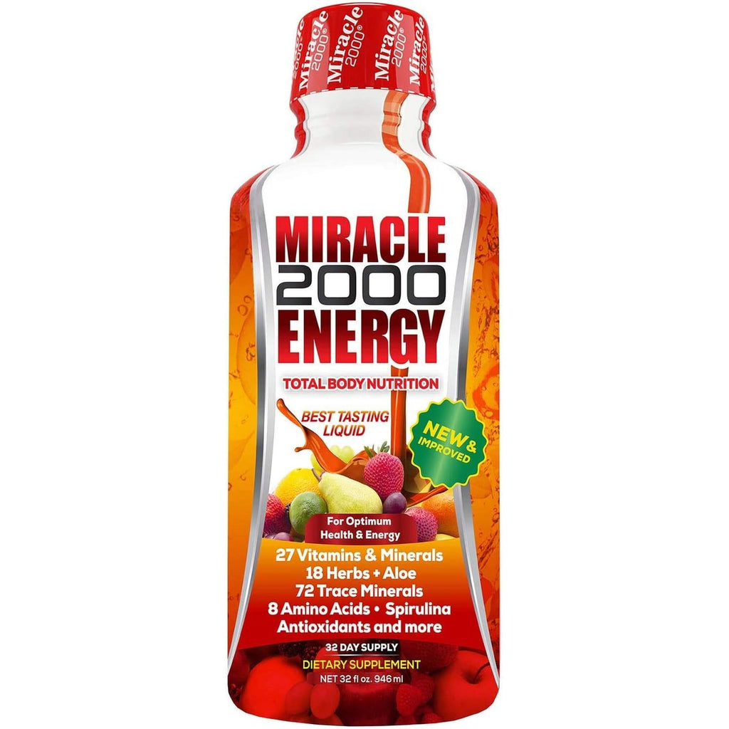 Century Systems - Miracle 2000, Complete Liquid Multivitamin and Mineral Supplement with Amino Acids and Antioxidants, 32 Ounces